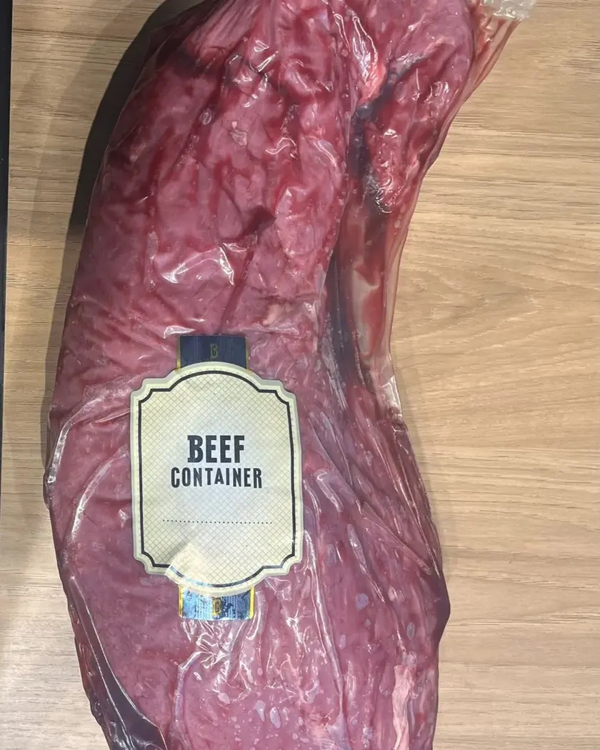 Corte Beef Container embalado a vácuo